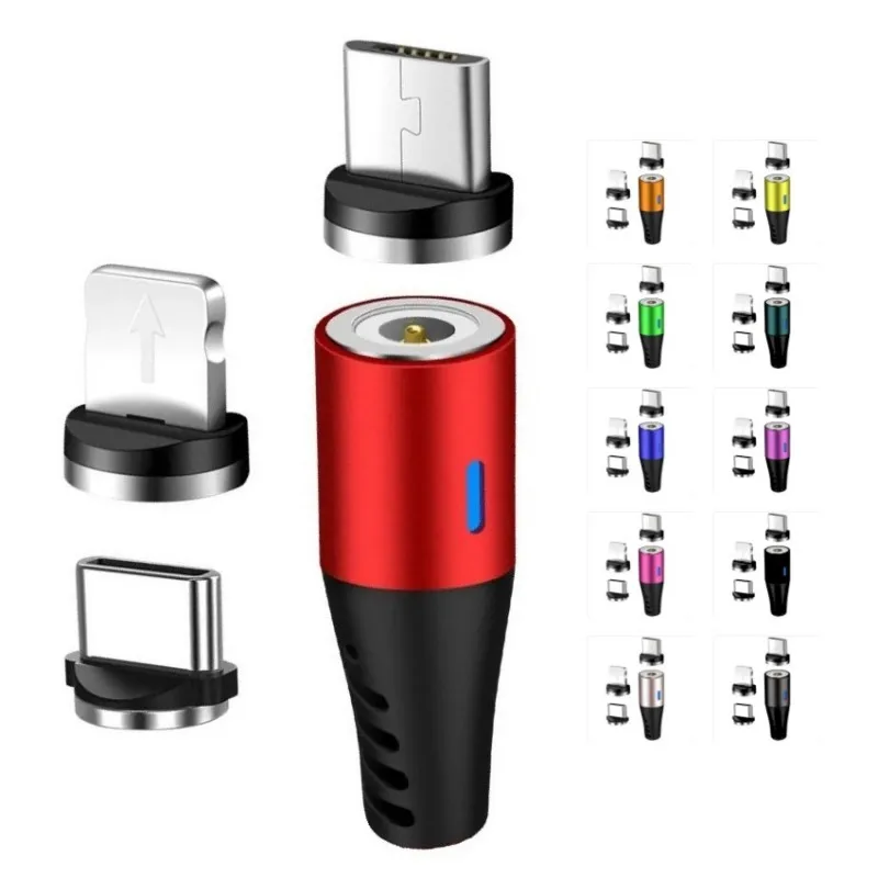 360 Degree Rotation Magnetic Nylon Braided USB Data Charging Cable For Cellphone And Mobile Phone