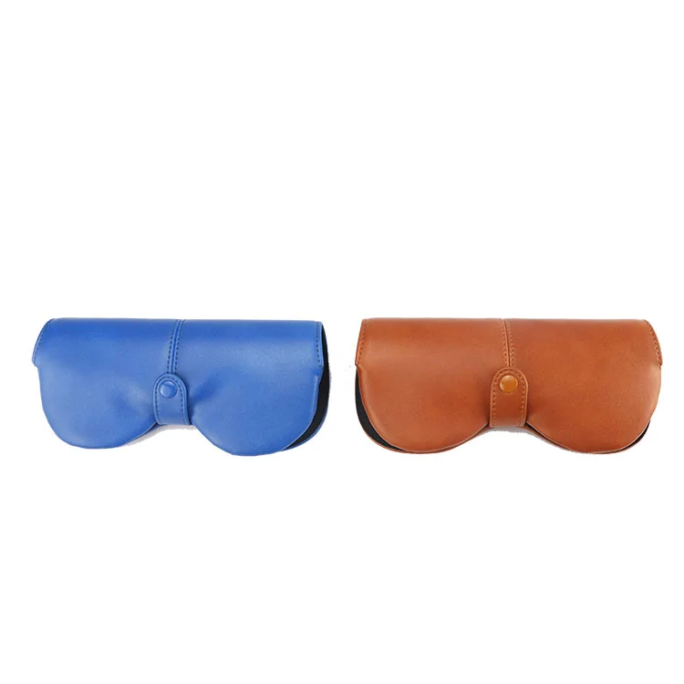 customized color leather soft bag glasses case PU glasses leather case sunglasses set