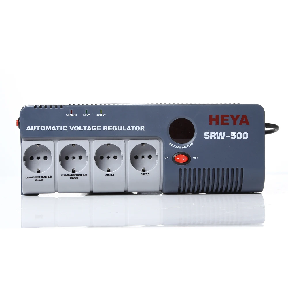 HEYA 500VA 110V 220V Socket AVR AC Automatic Voltage Regulators Stabilizers Regulateur De Tension