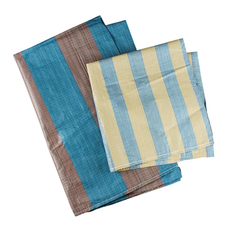 Colored Stripe Laminated PP Woven Bag Polypropylene Plastic Raffia Shopping Bags sacos de rafia