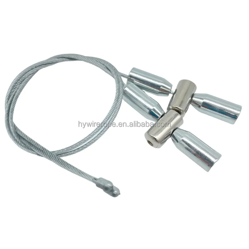 LED light panel ceiling with cabel and mounting kit  Lamp Hang Rope Lock Line LED Steel Wire light fixture cable gripper