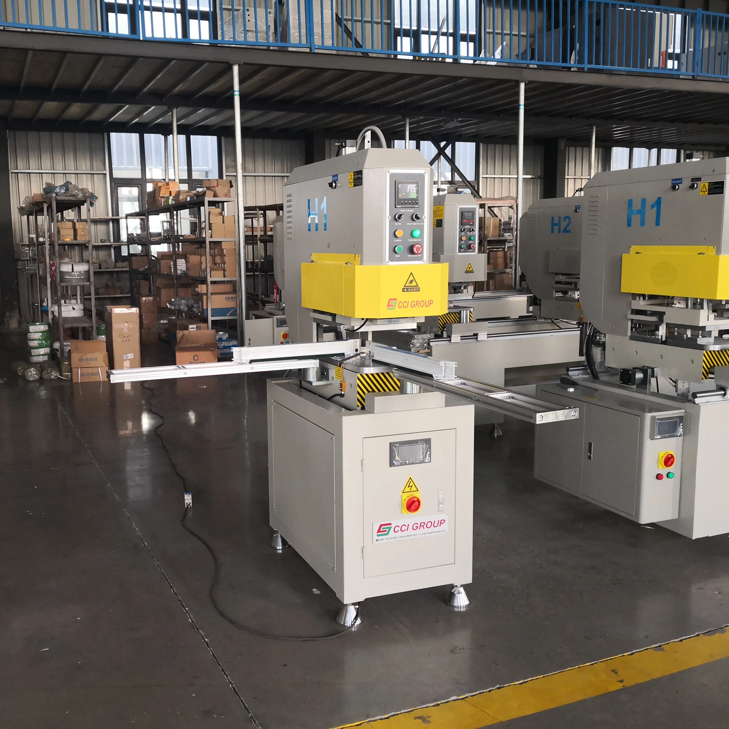 Single Head Seamless Welding UPVC Window Machine for Color vinyl profile