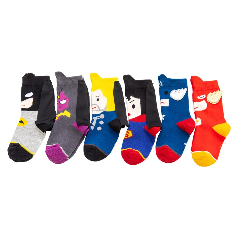 Детские носки для мальчиков, детские милые носки, детские носки до щиколотки, Мультяшные герои, крутые дизайнерские дышащие весенние повседневные носки на осень и зиму