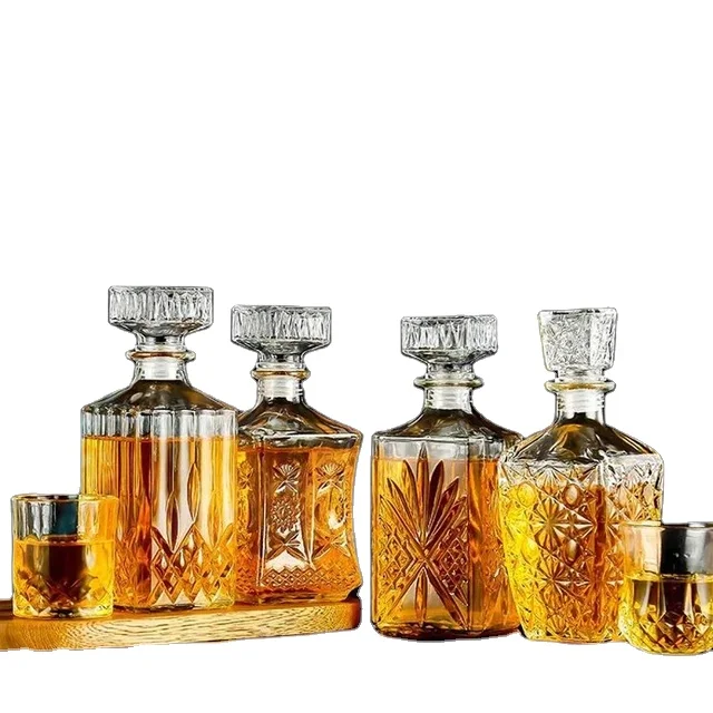 Nordic 800/1000ml Empty Rum Gin Beverage Rum Vodka Whiskey Spirit Liquor Glass Bottle With Glass Stopper