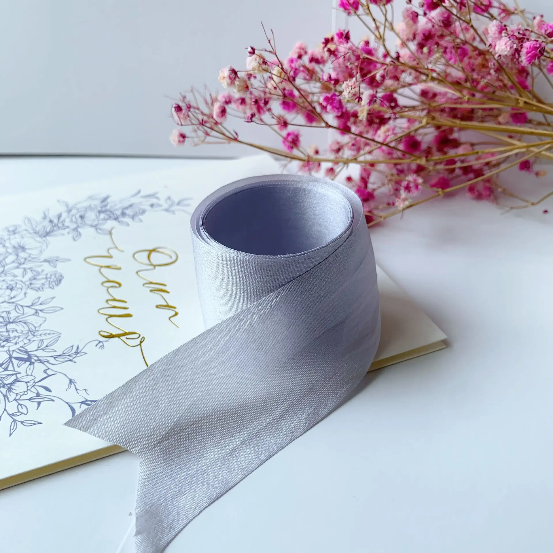 
4mm-36mm hand dyed new color 100% pure silk embroidery ribbon wedding ribbon thin taffeta high quality silk ribbon Handcraft 
