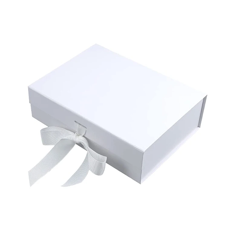 Valentine Day Magnetic Gift Cardboard Boxes Jewelry Chocolate Clothing Packaging Box with Ribbon Closure