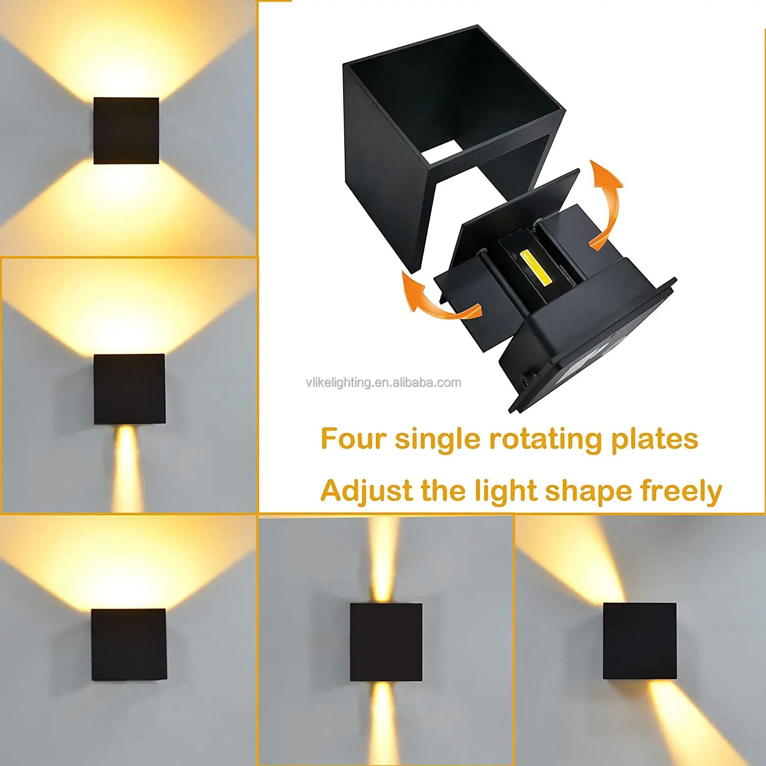 IP65 adjustable beam angle warm white Double Head LED Wall Light