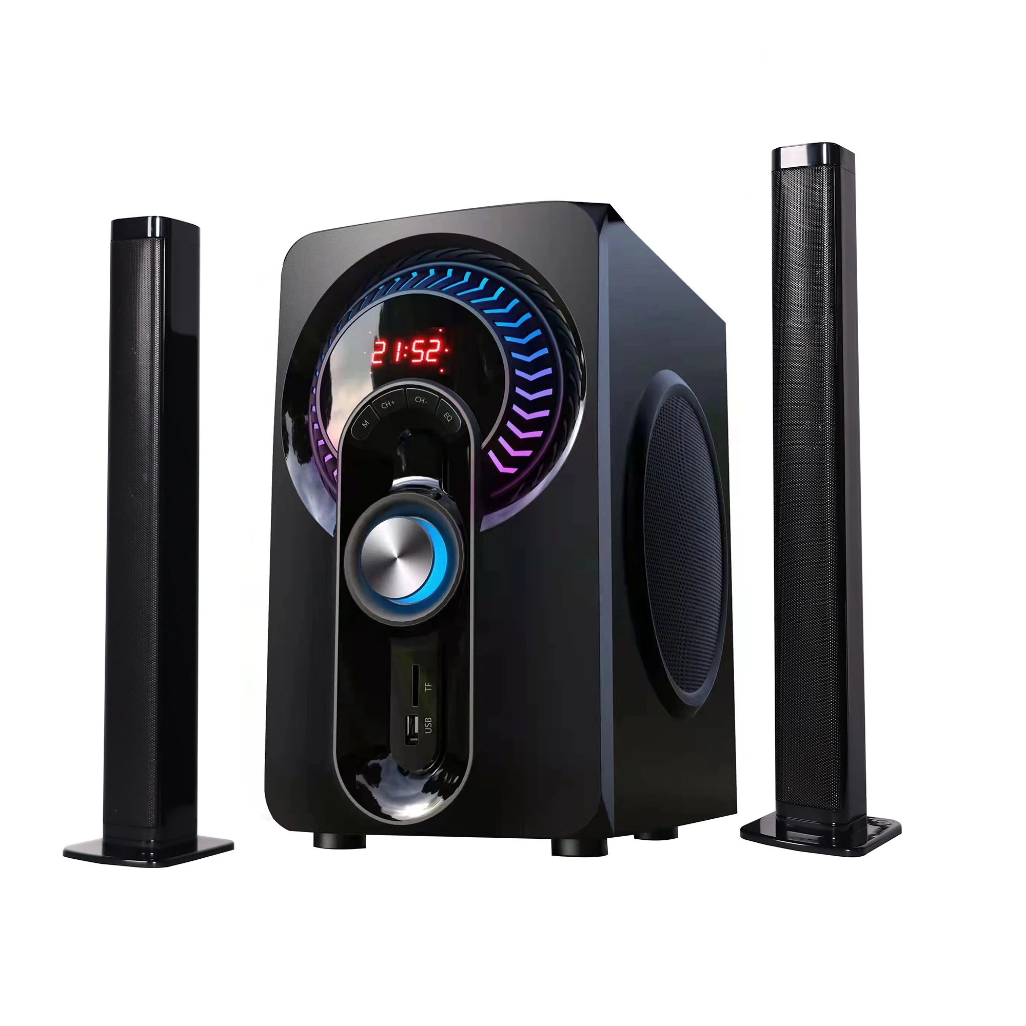 Home Style Fashion Soundbar With Wired Subwoofer Dynamic Sourround Sound TV Sound Bar For Home Theatre System