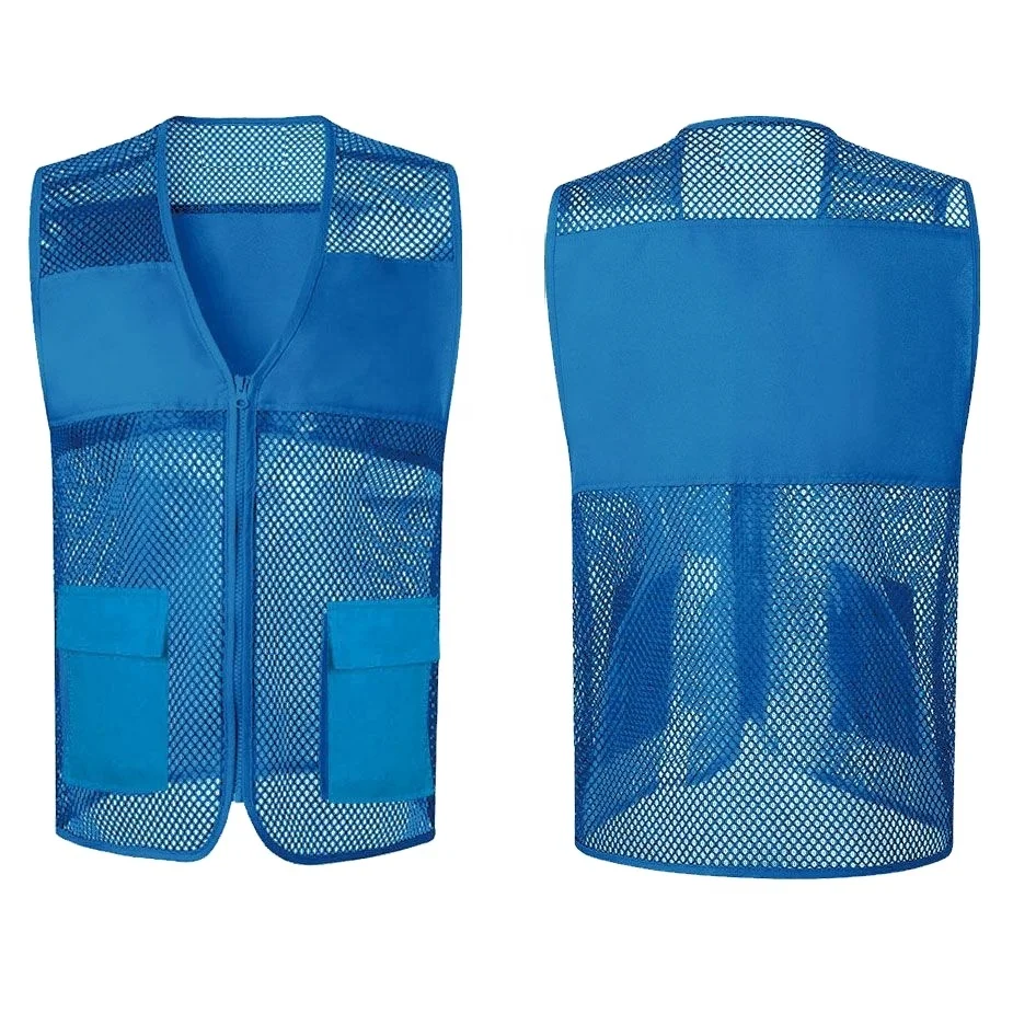 
Multi Pockets Cargoes Fisherman Vest Cartoon Logo Waistcoat for Fishing Hiking Journalist Photography Camping Safari Work 