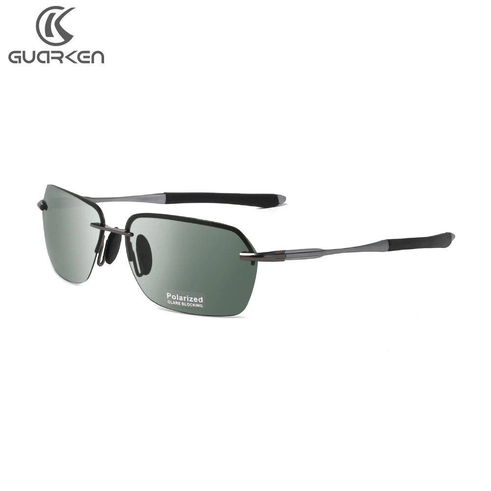 Guarken Polarized Sunglasses Silicone Material Metal Half Frame Designer High Quality Oculos Memino Gafas de Sol