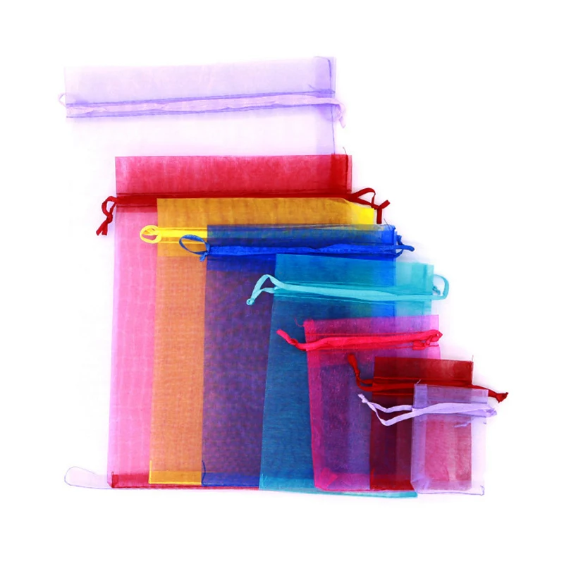 2021 Лидер продаж, оптовая продажа, подарочный пакет из органзы, смешанные цвета 5x7, 7x9, 9x12 , 8x10 ,11x16 ,10x15 , 13x18 , 15x20, 17x23, 20x30 ,30x40