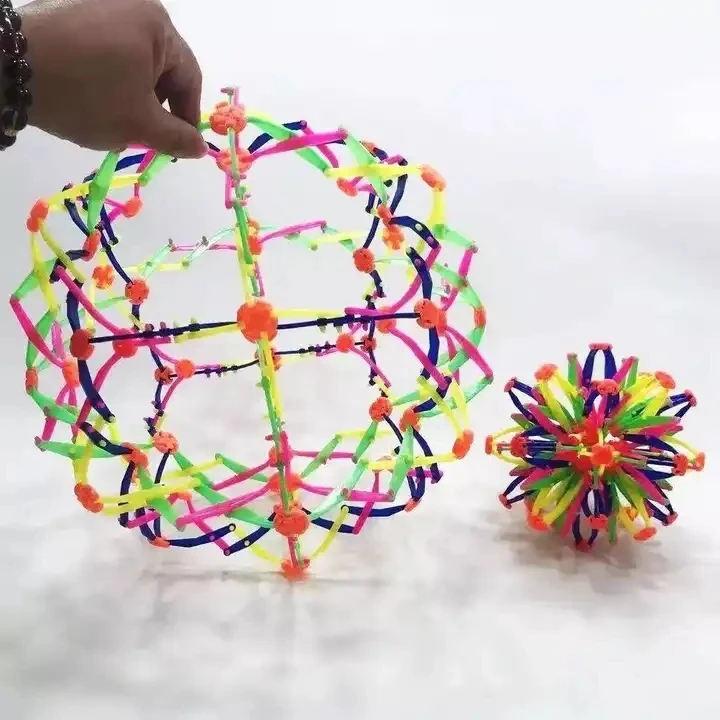 RTS Novelty Toy Hand Catch Breathing Flower Balls Kids Intelligent Toys Stress Relief Expandable Ball
