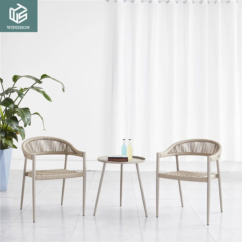 WINDSION Customized Special Waterproof Kuka Garden Outdoor Aluminum Woven Rope Chair