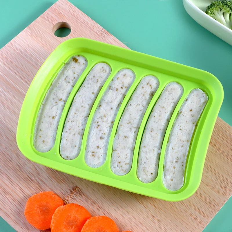 Heat Resistant Ham Baking Mould Homemade 6 In 1 Diy Hot Dog Silicone Mold Sausage Food Supplement Egg Sausage Mold