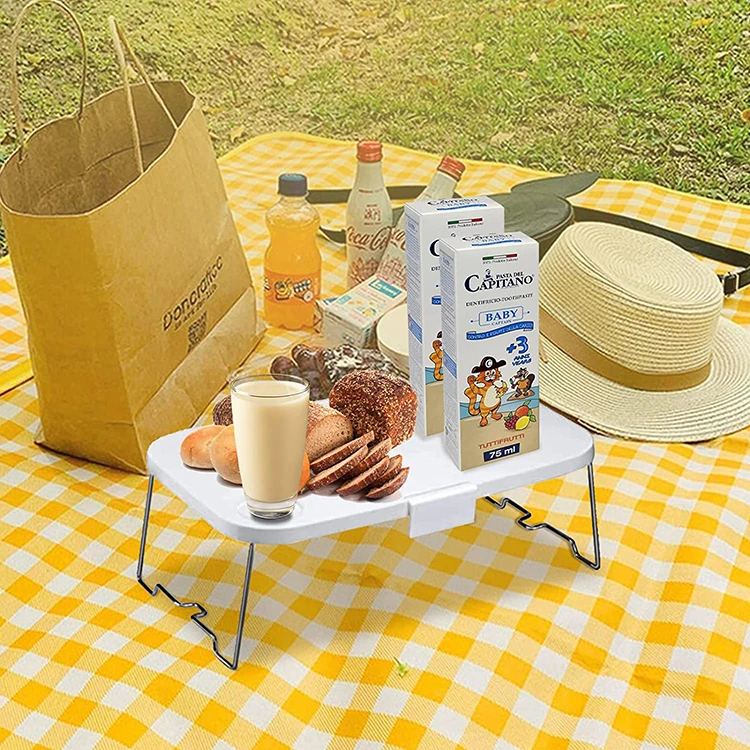 foldable picnic basket with lid table Portable Folding Collapsible plastic picnic camping basket storage box with lid