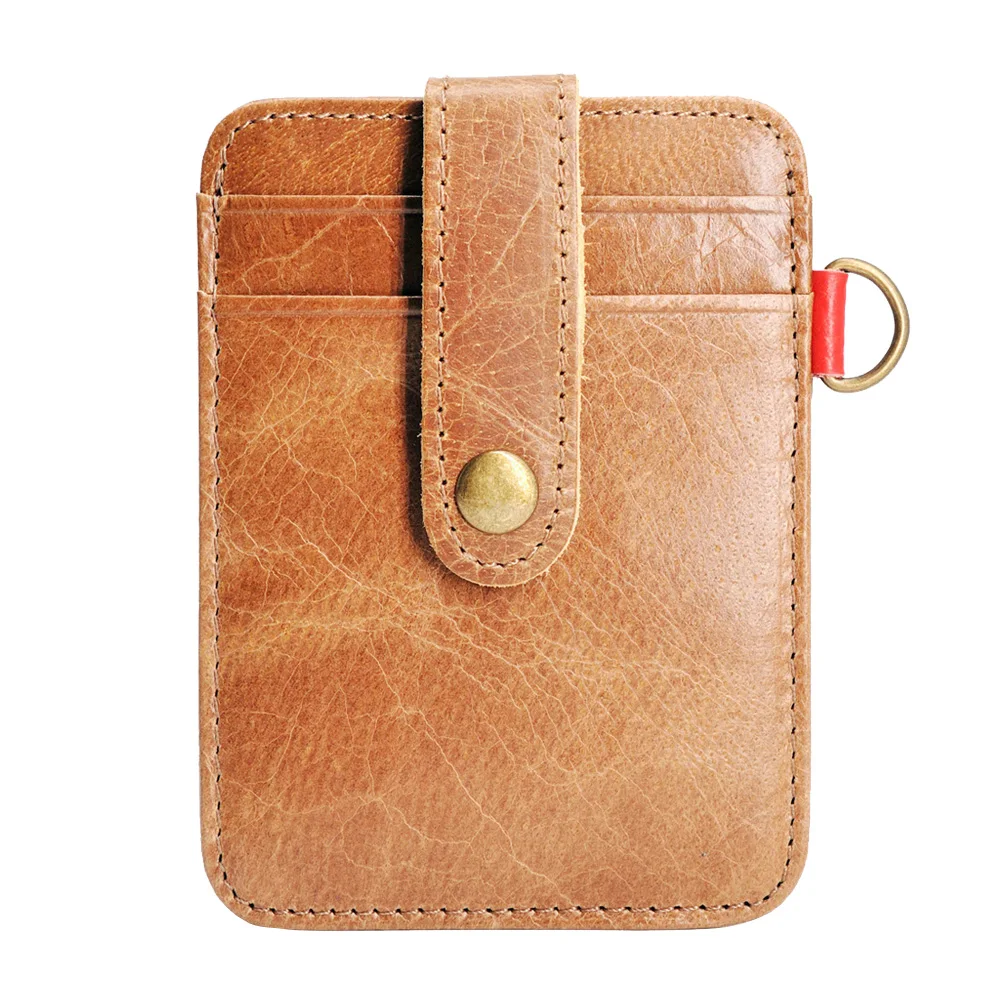 Кошелек из натуральной кожи с зажимом для денег и передним карманом, кошелек с отделением для кредитных карт