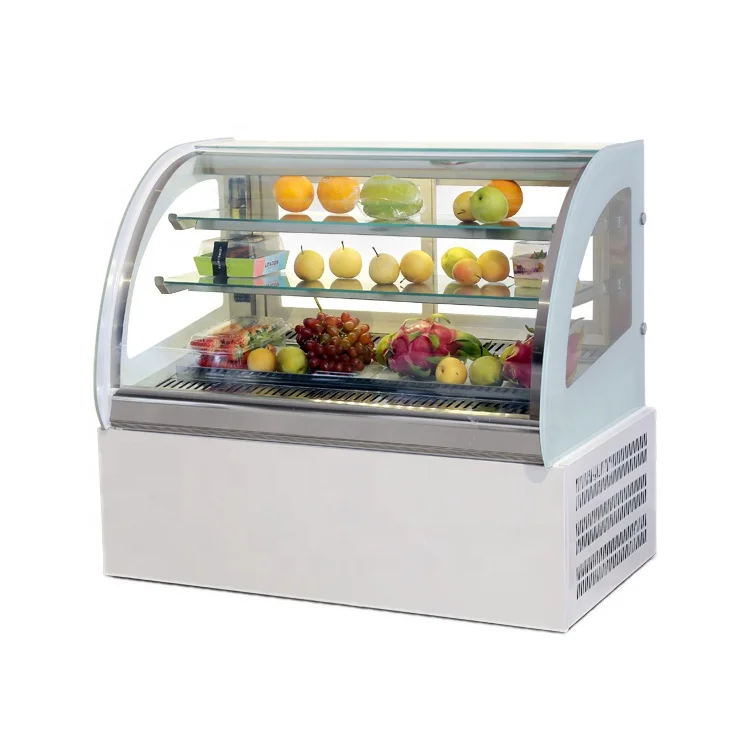 Hot Selling Mini Cake Display Chiller Durable Open Door Bakery Showcase with LED Light for Supermarket & Ice Cream Application