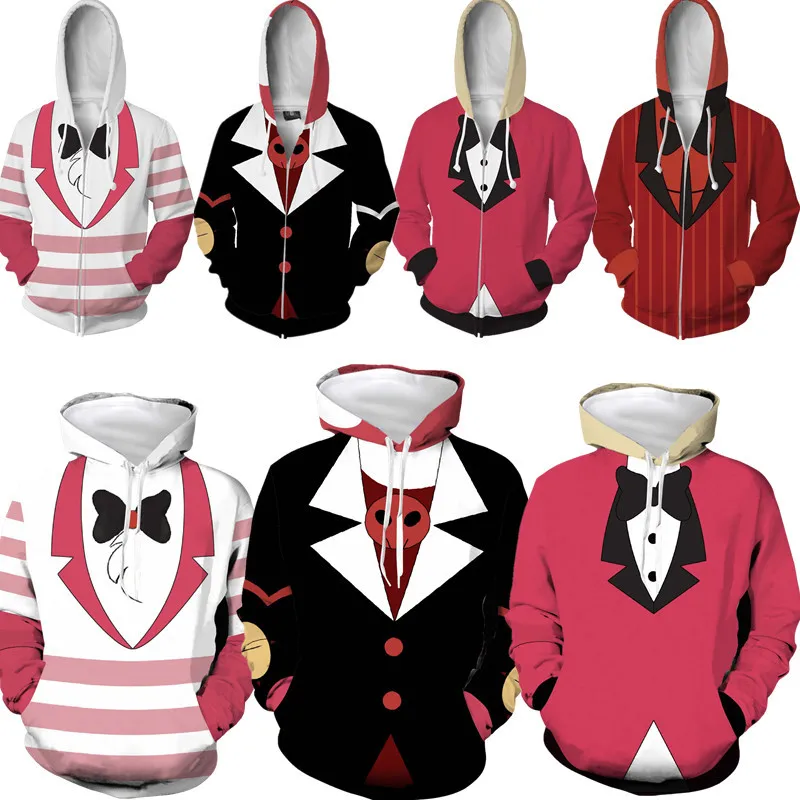 Wholesale New Hazbin Hotel Cartoon Character Cosplay Cos For Men Women Kids Anime Hoodie Sweatshirt