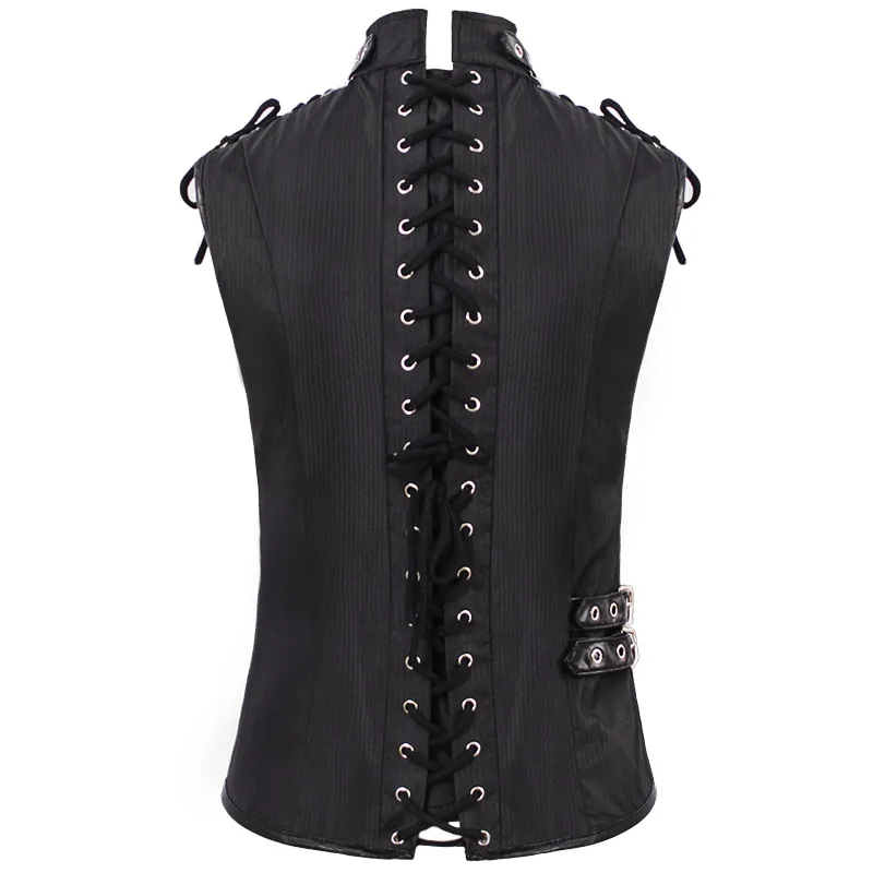 
new Halloween Victory Punk style Waistcoat Halloween party Sleeveless Solid Waistcoat black brown color 