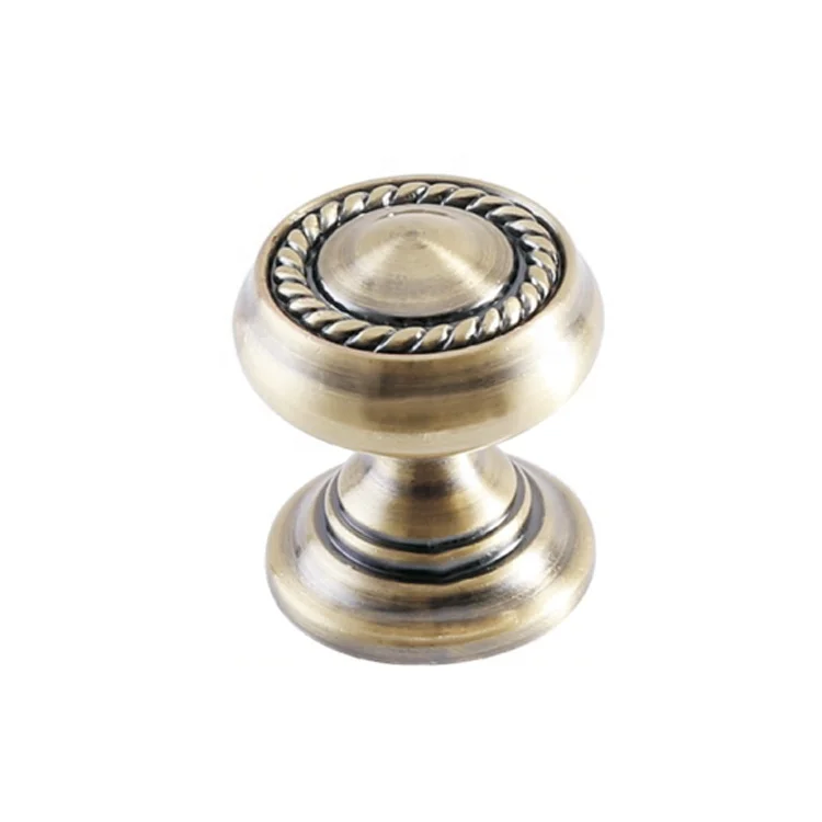 European Antique Kitchen Hardware Drawer Cupboard Cabinet Handles and Knobs Zinc Alloy Furniture Handle & Knob Round Shape