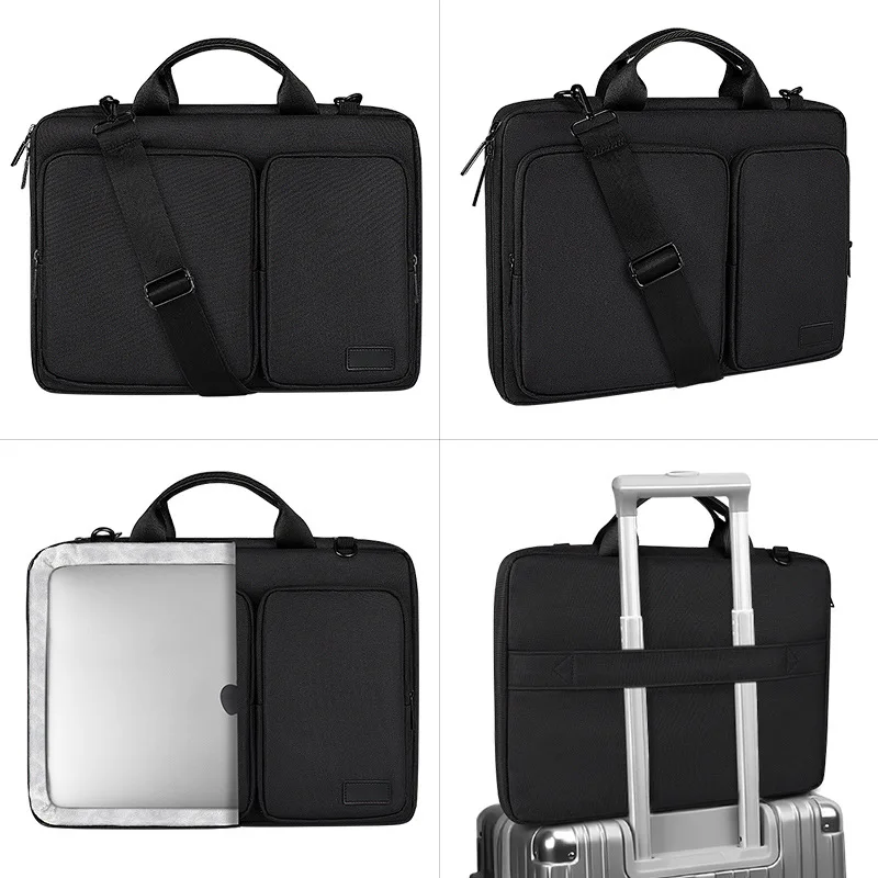 360 Protective Laptop Shoulder Bag13/14/15-15.6 inch Computer Bag Side Open Messenger Bag Laptop Bag