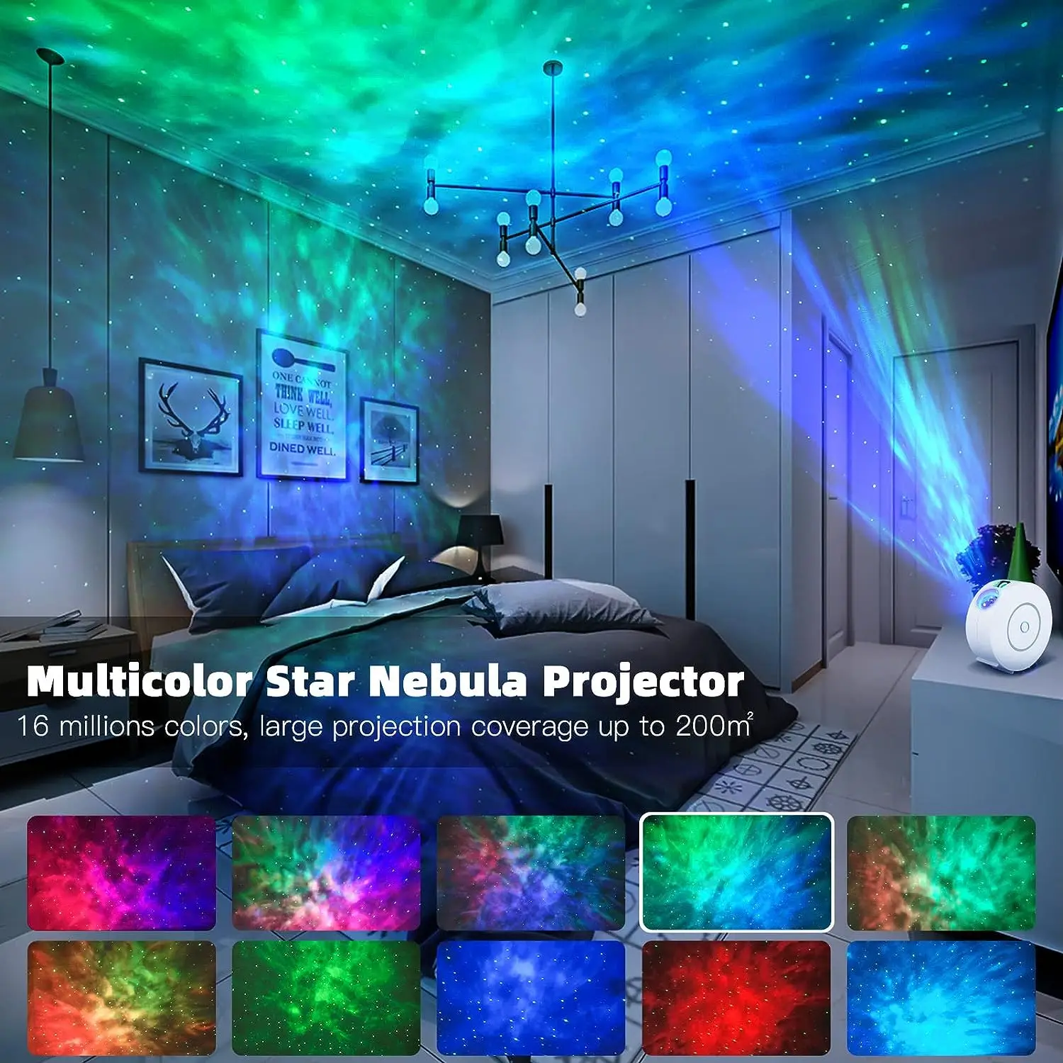 WiFi Smart Aurora Star Projector Night Light Alexa Voice Control APP Control Star Projector LED Light Kids Baby Gift