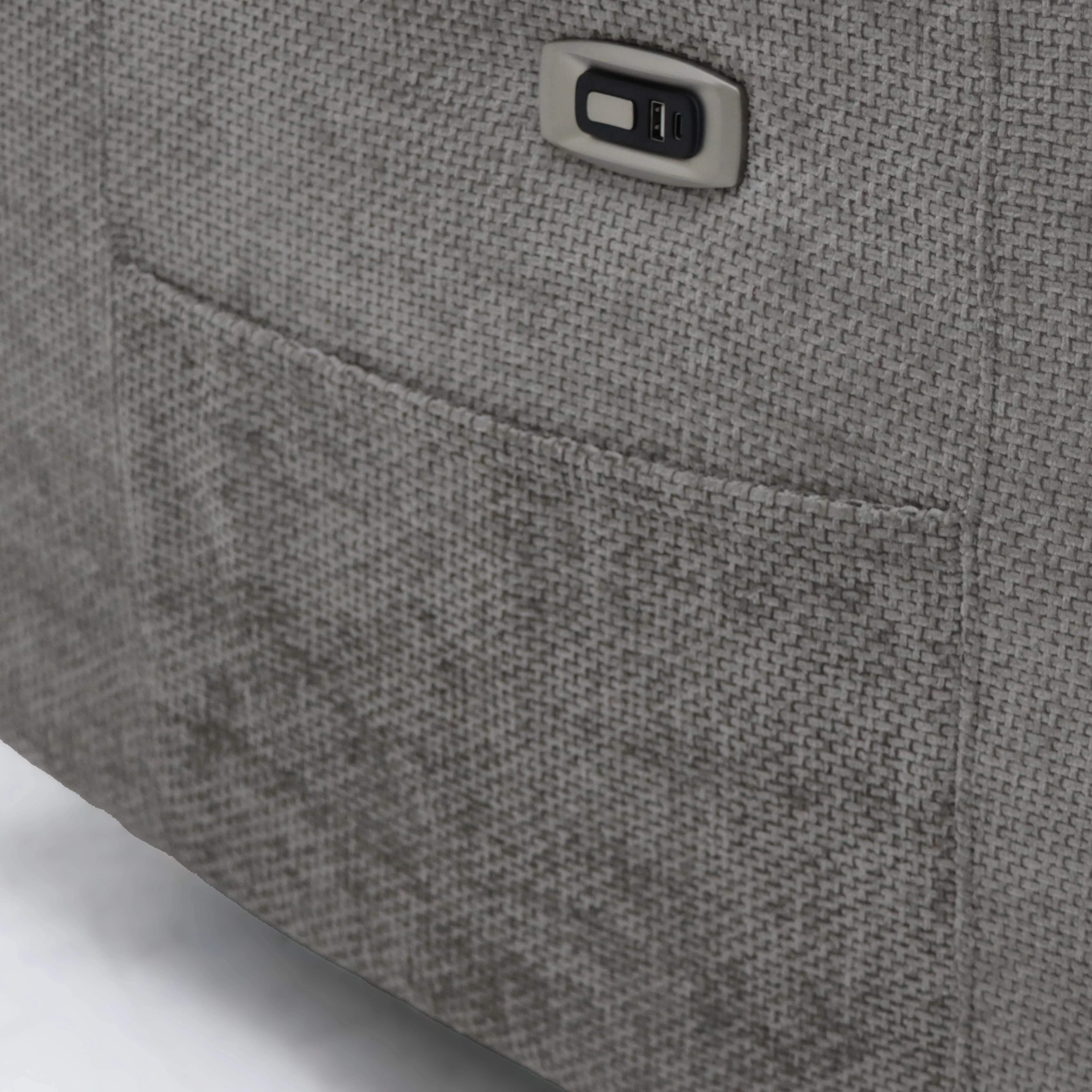 Geeksofa Genuine Leather Or Fabric Recliner Corner Sofa Set With 2 Recliner Function and Console For Living Room