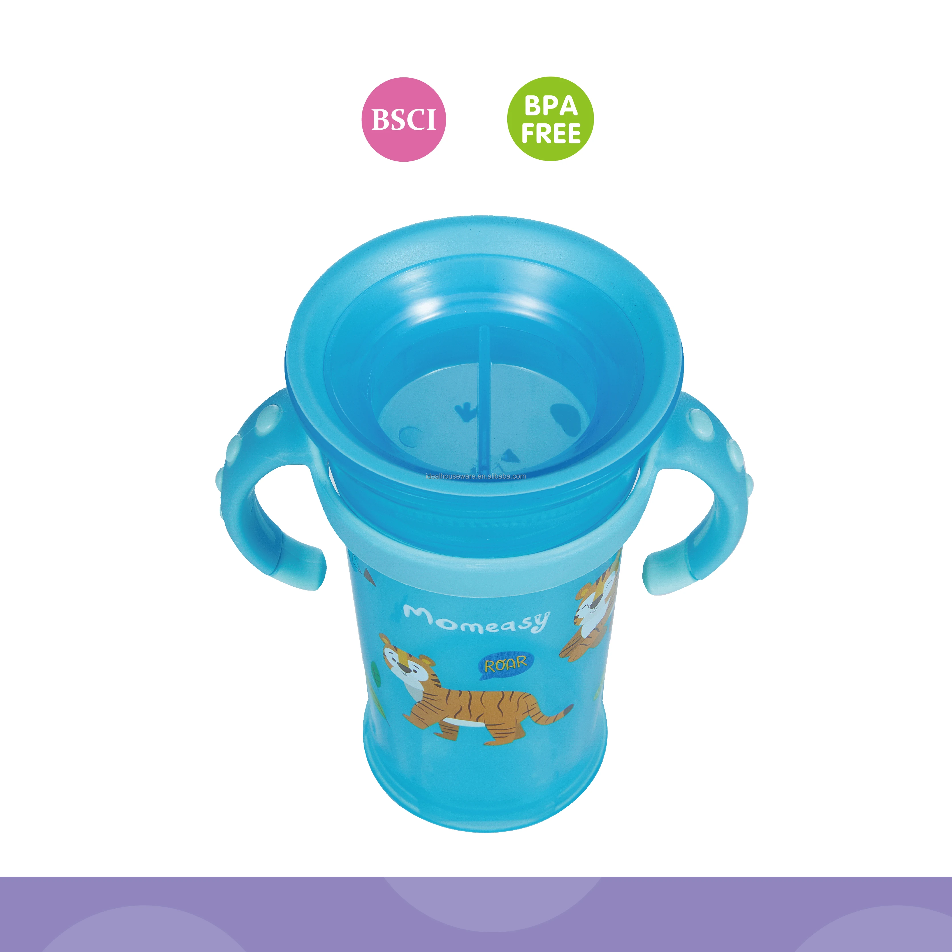 9oz /270ml PP Baby 360 Degree Natural Drinking Cup With Double Handle