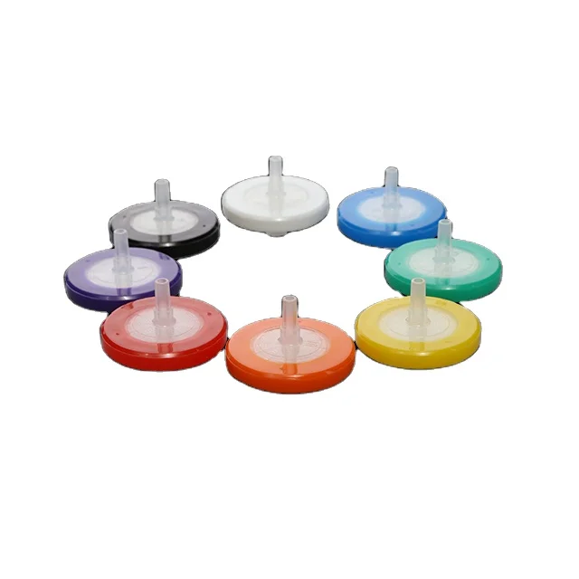 Color Syringe filter 13mm Diameter 0.22um PTFE Membrane Filter For Lab Test