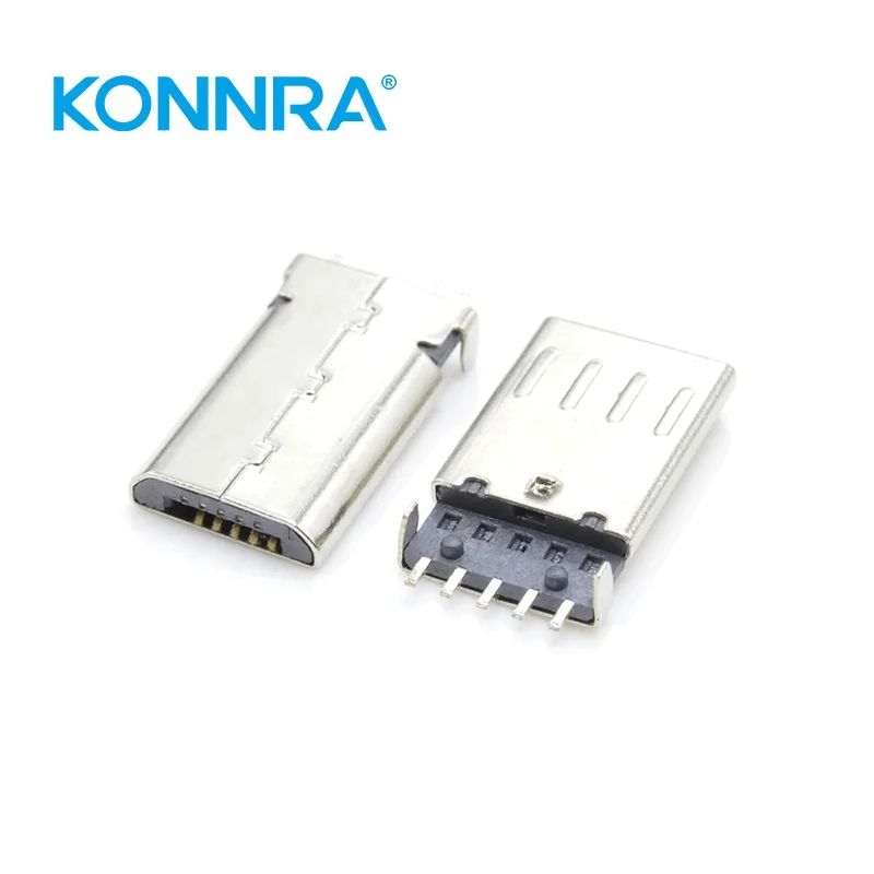 Micro USB тип A Штекерный разъем PCB монтажные DIP