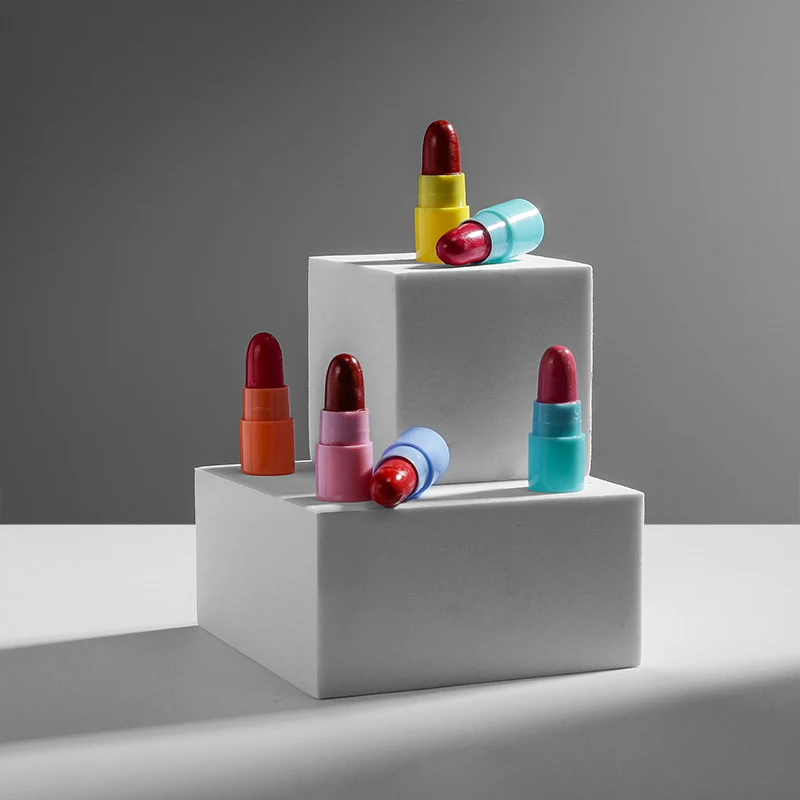 Private label high pigment cosmetic beginner use products mini 5 in 1 new fashion color lipstick set