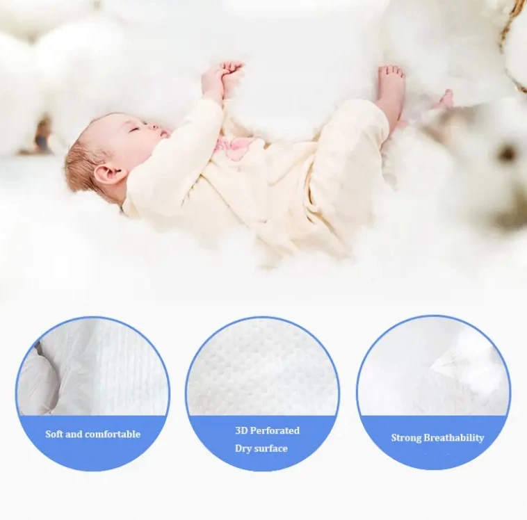 Sunny Lovely XL Disposable Baby Diapers on Clearance Organic Change Nappy Fabric Adjustable Dry Snaps Printed Feature SAP Japan