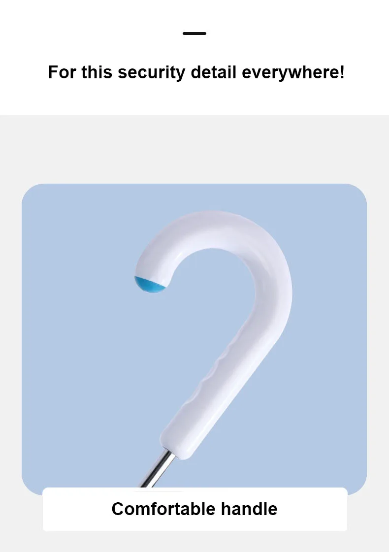 Pure Round Corner Safe Kid Dome Children Mushroom Umbrella Compact Portable Folding Umbrella With Safety Night Reflective Strip