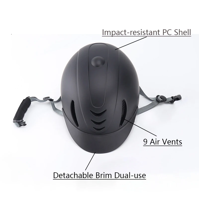 9 Air Vents Ventilation Equestrian CE Approved PC Shell +EPS Foam Horse Riding Helmets