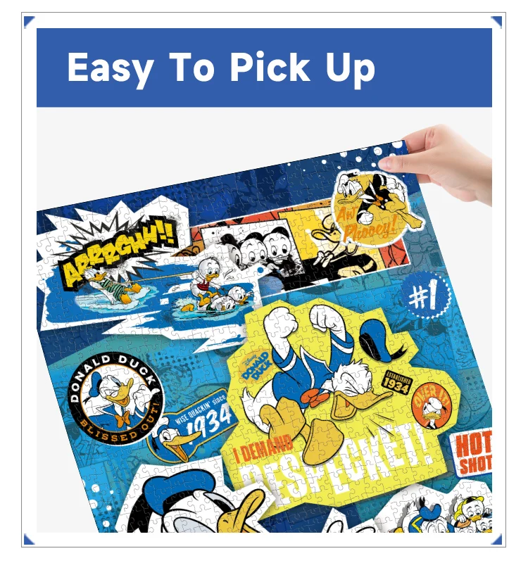Blue Card Donald Duck 1000 Piece Paper Jigsaw Puzzle 1000pcs mat games