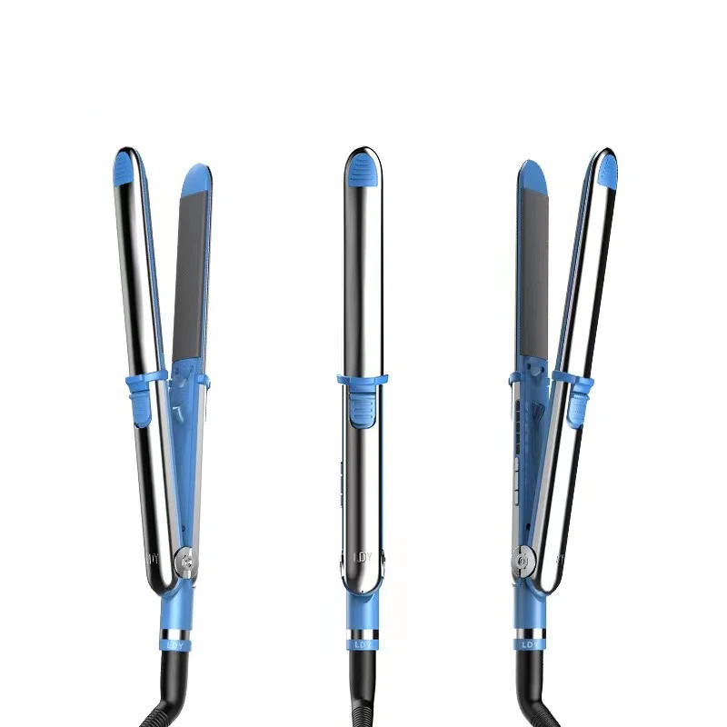 AIWO 2021 New Design Qualified Curling Iron Hair Straightener Metal Hair Straighteners 2 In 1 Hair Straightener Curler