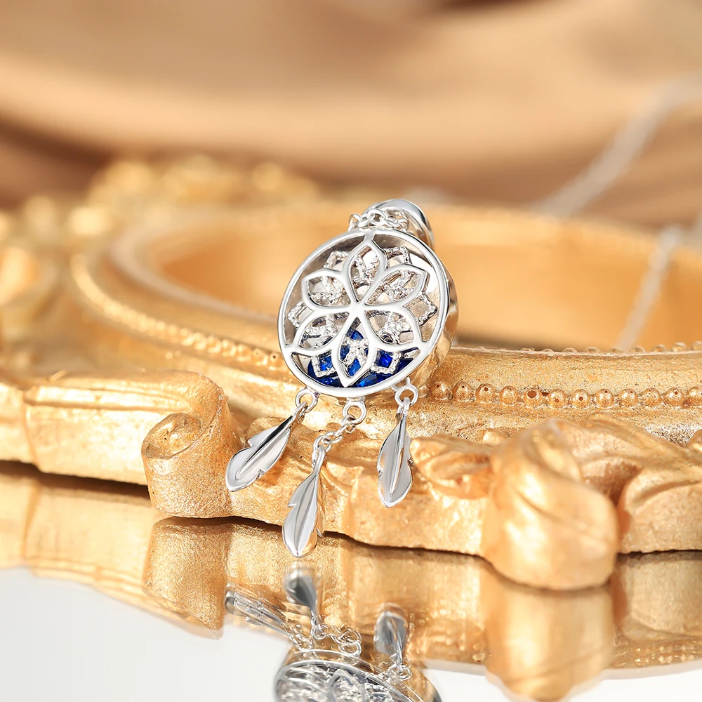 Wholesale Fine Jewelry Dream Catcher 925 Silver Necklace Charm Pendants for Jewelry Making