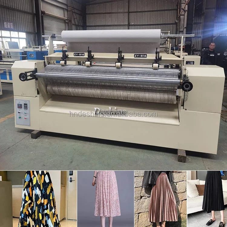 Automatic Industrial Cloth Skirt Dress Curtain Pleating Machine For Fabric Textile Leather Use Fabric