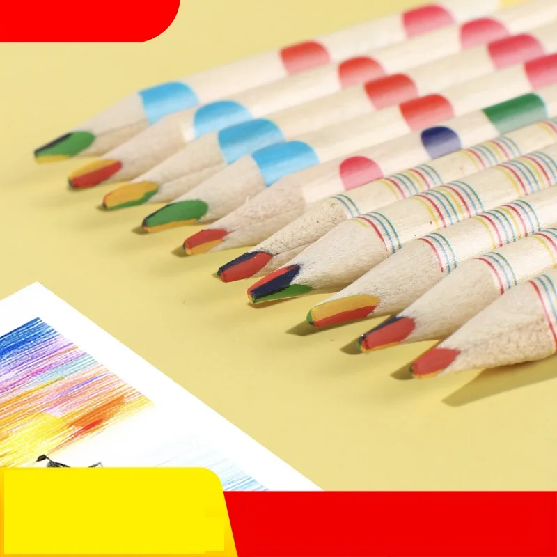 Индивидуальный логотип, 4 цвета, профессиональные художники, рисование, пластиковые цветные карандаши