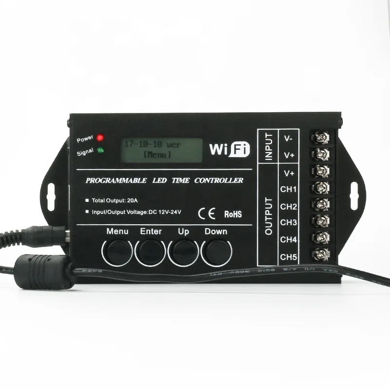 DC12-24V 5 channel TC421 WIFI Programmable Led Time Controller TC420 for Led Strip