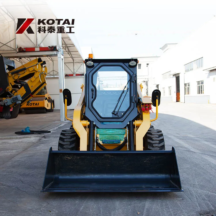 Quanchai KSL12A Skid Steer Loader 3.9Ton High Power Wheel Loader 4x4 65kW 2400kg Tipping Load Hot Selling with Attachments