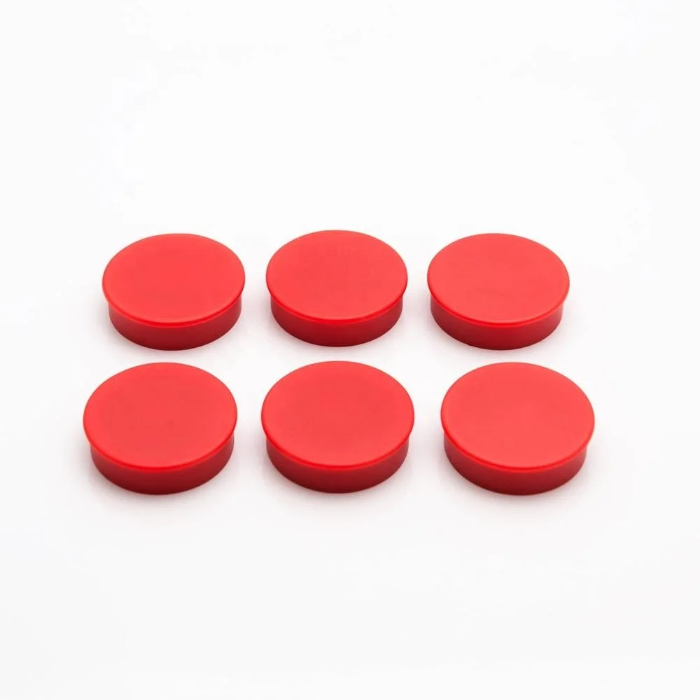 Strong Plastic Coated Round Pot Magnet 30mm Whiteboard Magnets