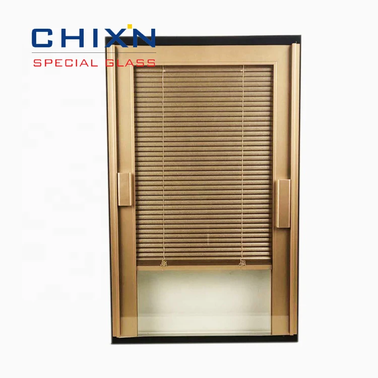 New Type Top Sale Shading Hollow Louver Transparent Shading Double-Glass Shutter Glass