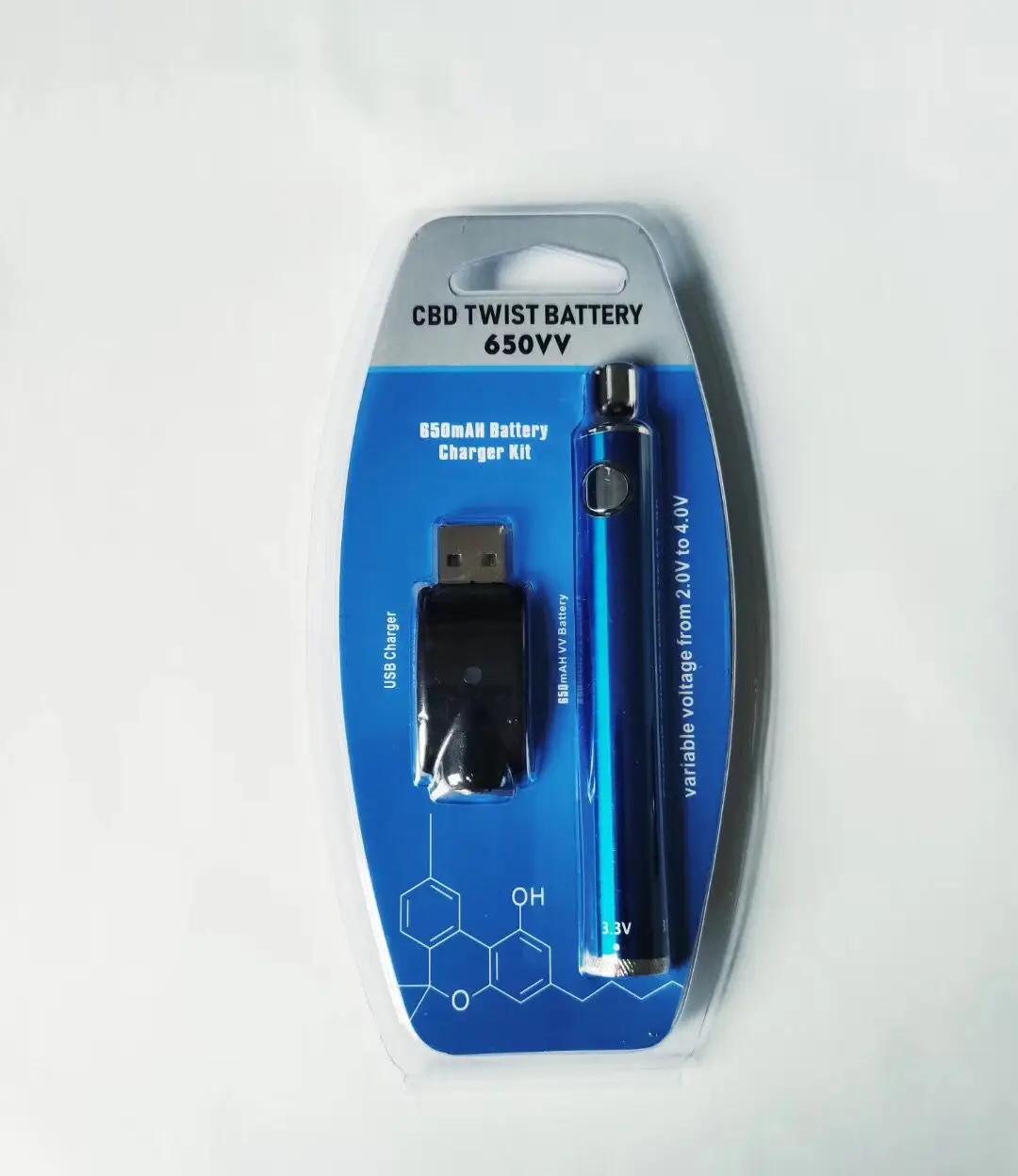 
Private label twist slim pen variable voltage 650mah cbd vapes pen 510 thread battery with micro usb 