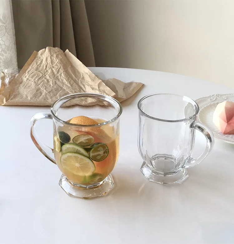 BCnmviku Large Insulated Coffee Cups Premium Barium Crown Glass Cup For Tea Latte Espresso Juice Water Christmas New Year Gift