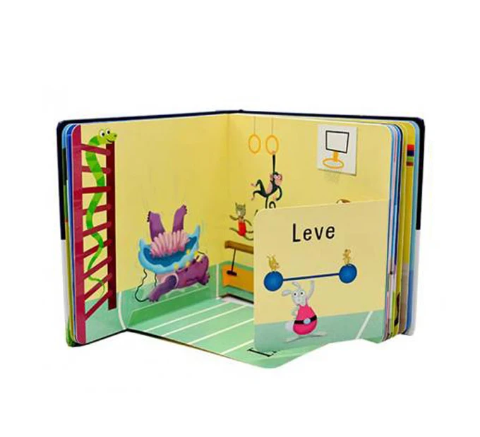Yimi paper Custom Pop up Dinosaurs English Educational 3D Flap Picture Books Baby Children Reading Book Printing for Kid
