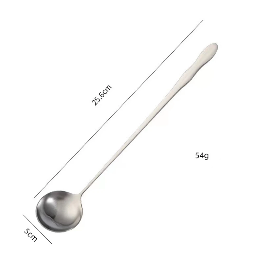 Wholesale Tea Spoon Stainless Steel 20 CM Long Mixing Spoons With Long Handle Coffee Spoon