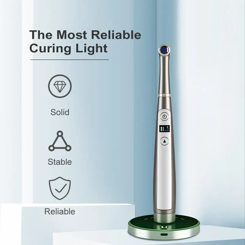 3200 W/cm2 Dental Wireless LED 1 Sec Curing Light Cure Lamp with Caries Detector VRN-VAFU Wireless charging
