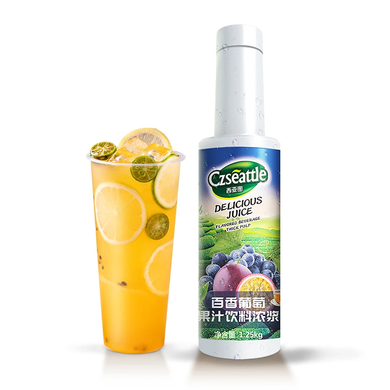 Czseattle Passion grape fruit juice drink & beverage fruit juice syrup concentrate for fruit tea special fresh juice
