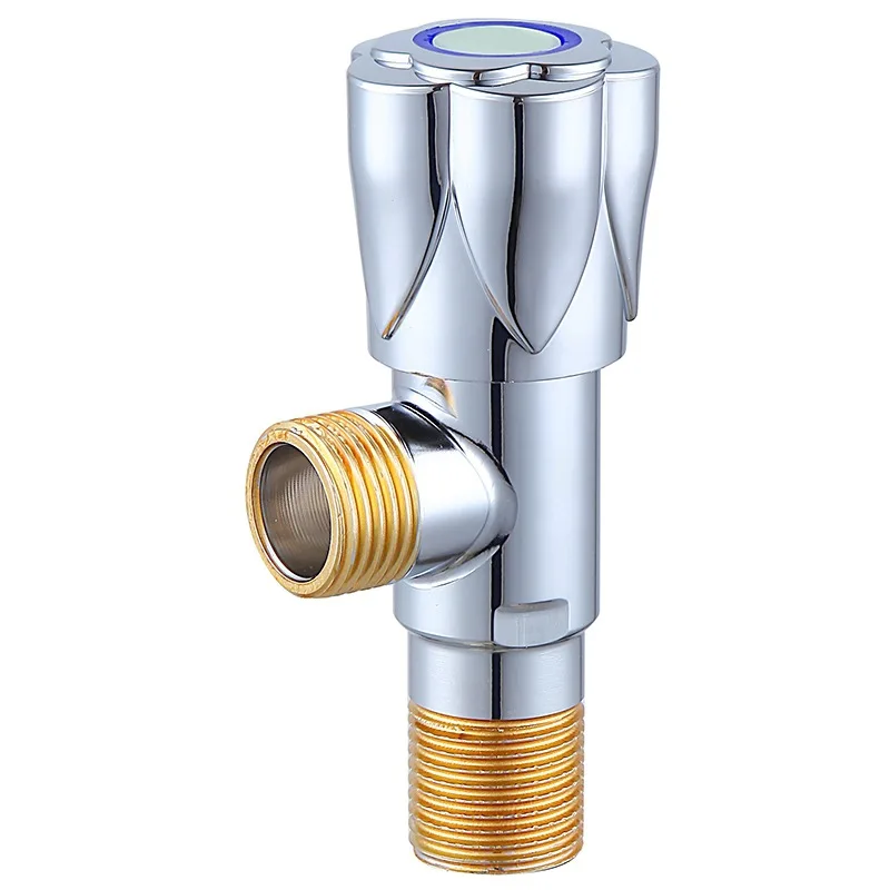 Fast Open Stainless Steel Valves Bathroom Toilet Chrome Water Stop Angle Valve 1/2 Brass Single Water Outlets Angle Valve